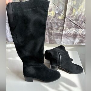 Blondo Tatiana Knee High Waterproof Black Suede Boots